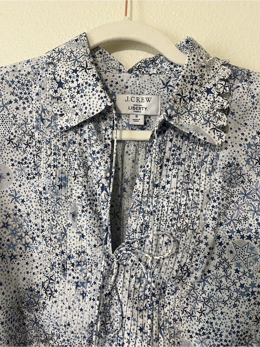 J Crew Scalloped Blouse in Liberty Adalejda Star Print - Picture 3 of 6
